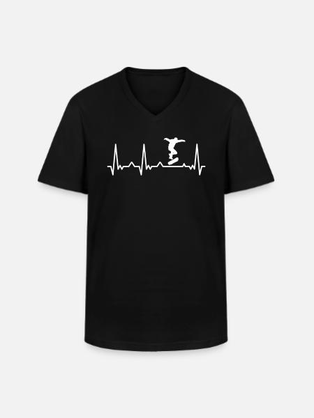Skateboarding Skater Skateboard Skateboarder - Men's V-Neck T-Shirt - black