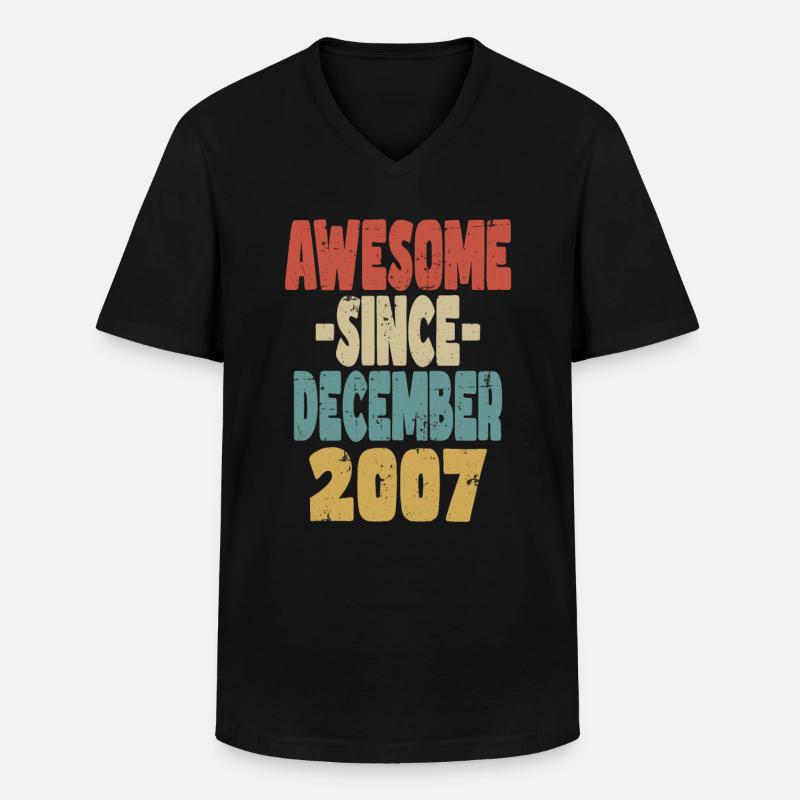 Fantastischer Dezember 2007 - Männer-T-Shirt mit V-Ausschnitt - Schwarz