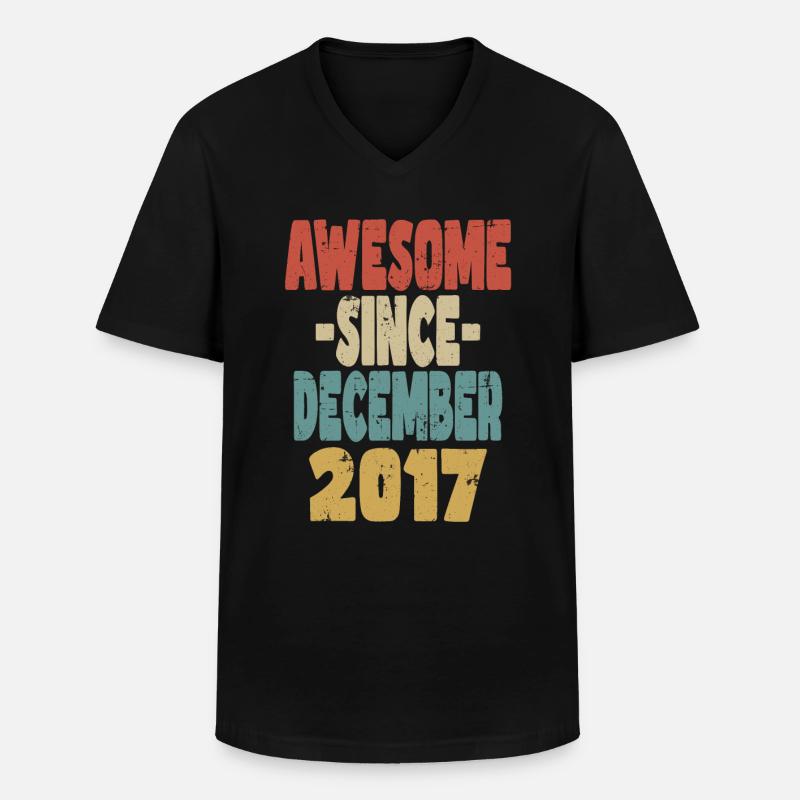 Fantastischer Dezember 2017 - Männer-T-Shirt mit V-Ausschnitt - Schwarz