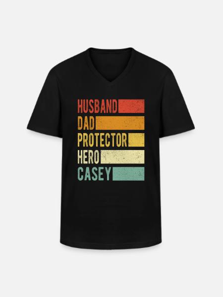 Casey Name Dad Gift - Men's V-Neck T-Shirt - black