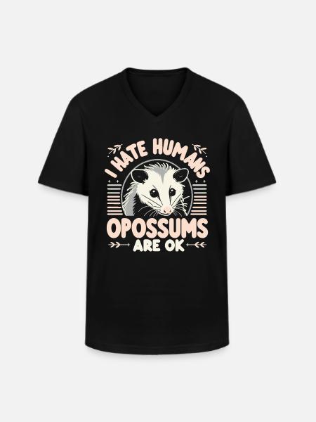 Opossum Possum Animal - Men's V-Neck T-Shirt - black