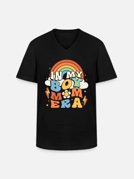 In My Boy Mamma Era Groovy - Maglietta da uomo classica con scollo a V - nero