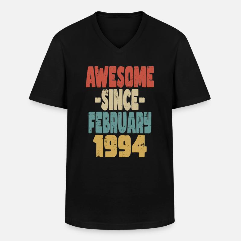 Fantastischer Februar 1994 - Männer-T-Shirt mit V-Ausschnitt - Schwarz