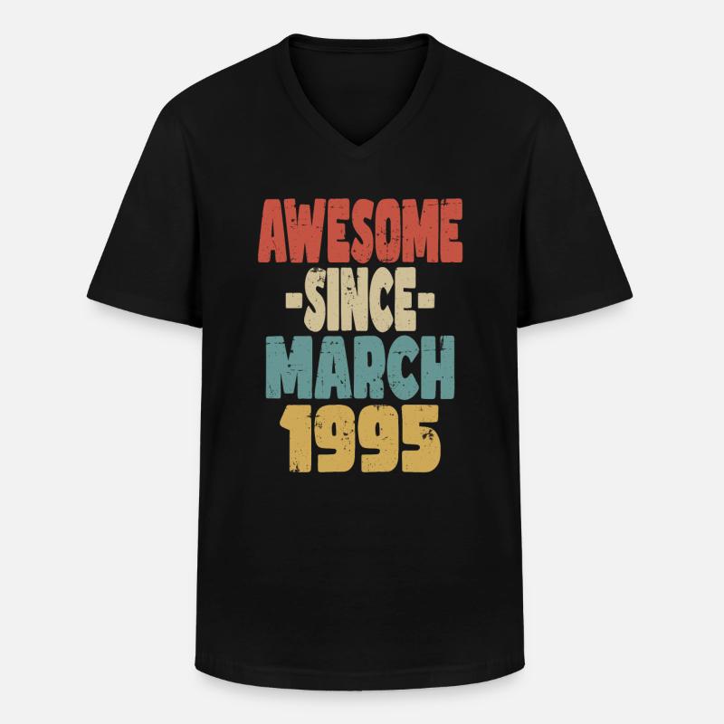 Fantastischer März 1995 - Männer-T-Shirt mit V-Ausschnitt - Schwarz