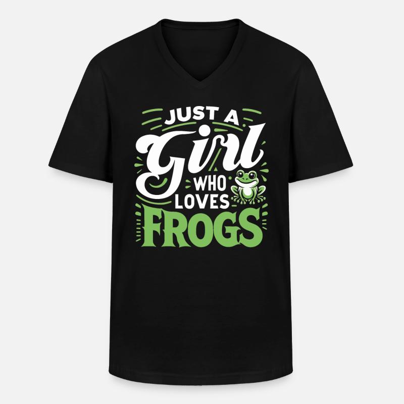Frog Toad - Men's V-Neck T-Shirt - black