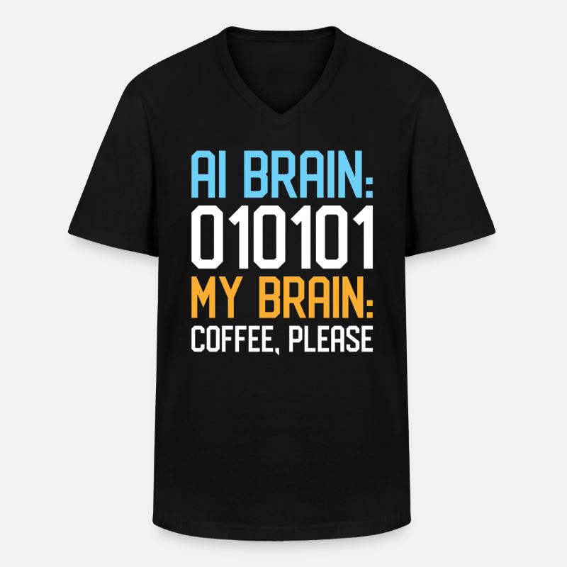 Artificial Intelligence Ai Lovers - Men's V-Neck T-Shirt - black