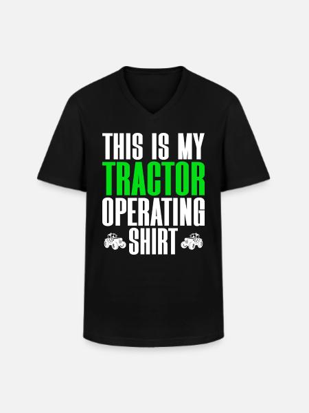 Farmer Tractor Driver Farmer - Men's V-Neck T-Shirt - black