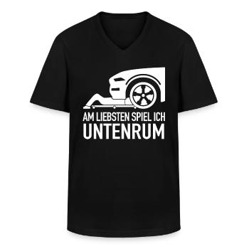 Mechaniker Schrauber Werkstatt KFZ Mechaniker - Männer-T-Shirt mit V-Ausschnitt - Schwarz - Vorne - AI Model Male 178 dark (178cm)