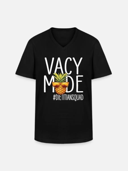 Dietitian Vacation Vacy Mode Dietitiansquad - Men's V-Neck T-Shirt - black