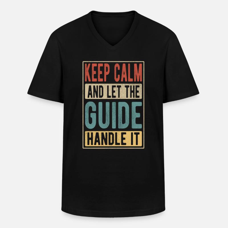 Leitfaden Retro-Geschenk - Männer-T-Shirt mit V-Ausschnitt - Schwarz