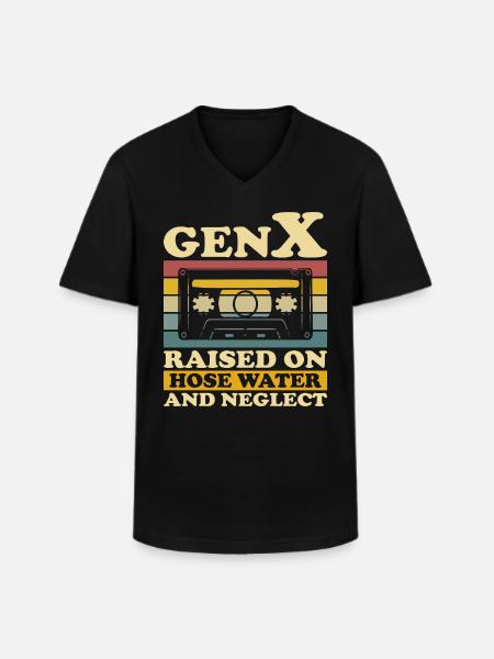 Generation X Humor - Men's V-Neck T-Shirt - black