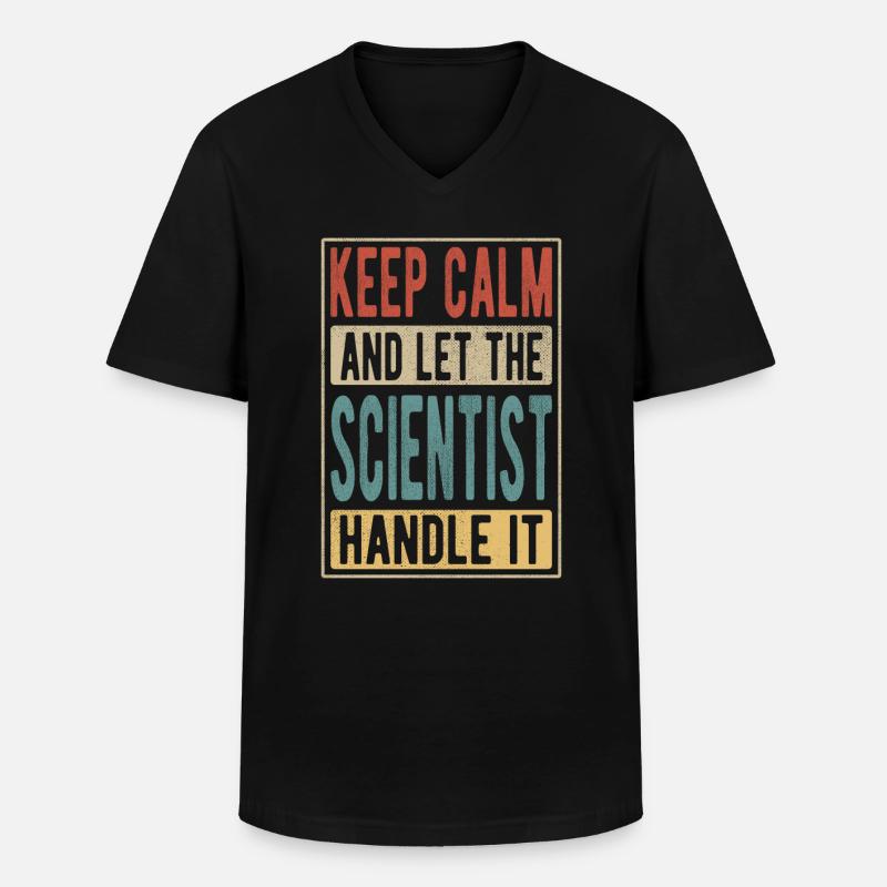 Wissenschaftler Retro Geschenk - Männer-T-Shirt mit V-Ausschnitt - Schwarz