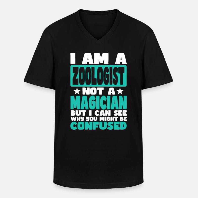 Zoologe - Männer-T-Shirt mit V-Ausschnitt - Schwarz