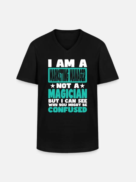 Marketing Manager - Men's V-Neck T-Shirt - black
