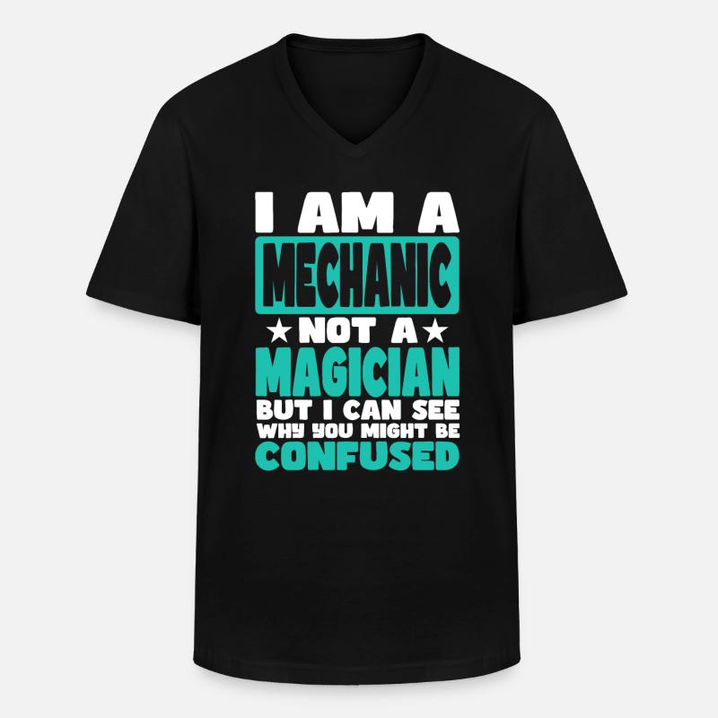 Mechaniker - Männer-T-Shirt mit V-Ausschnitt - Schwarz