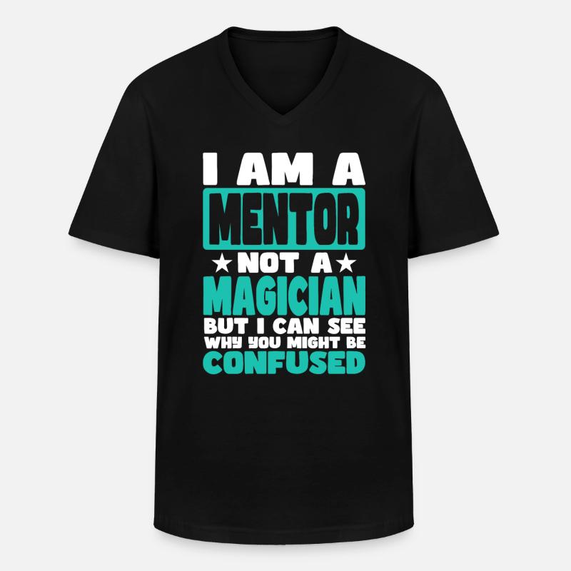 Mentor - Männer-T-Shirt mit V-Ausschnitt - Schwarz