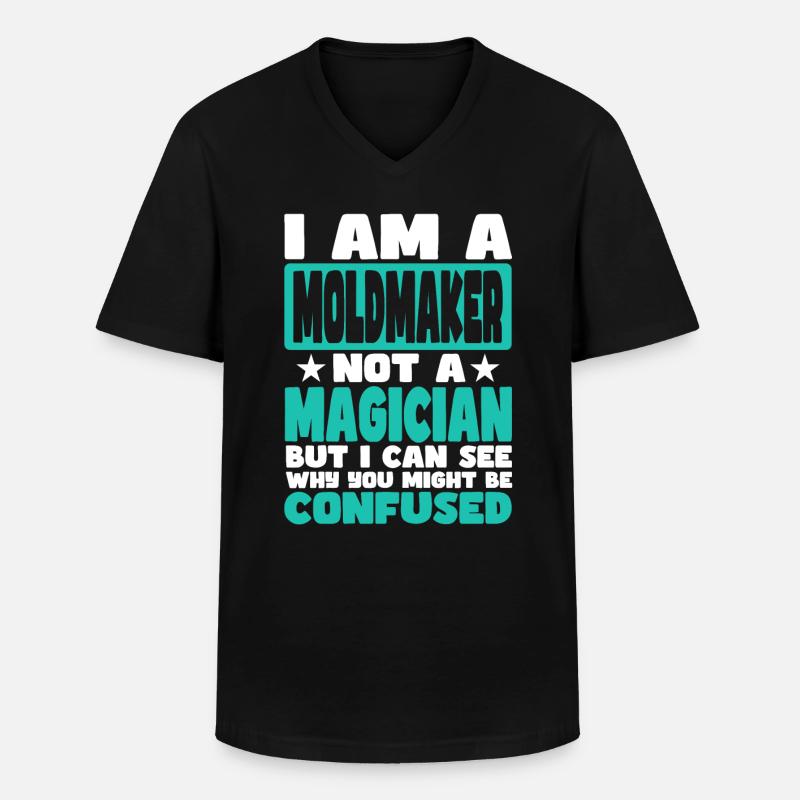 Formenbauer - Männer-T-Shirt mit V-Ausschnitt - Schwarz