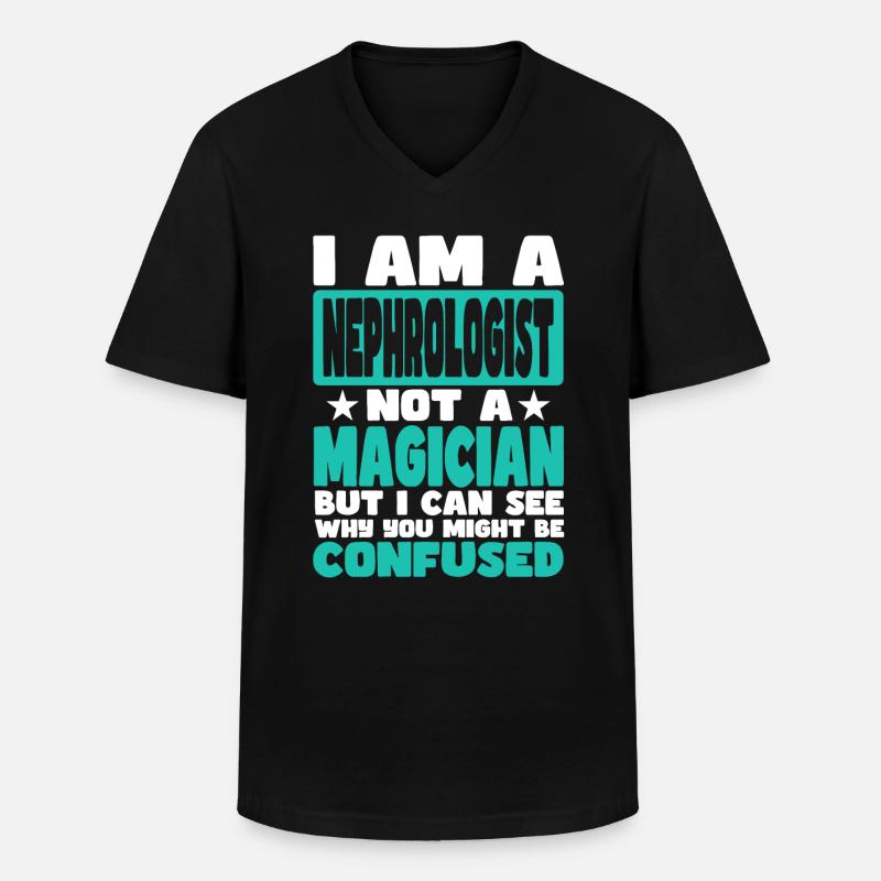 Nephrologe - Männer-T-Shirt mit V-Ausschnitt - Schwarz