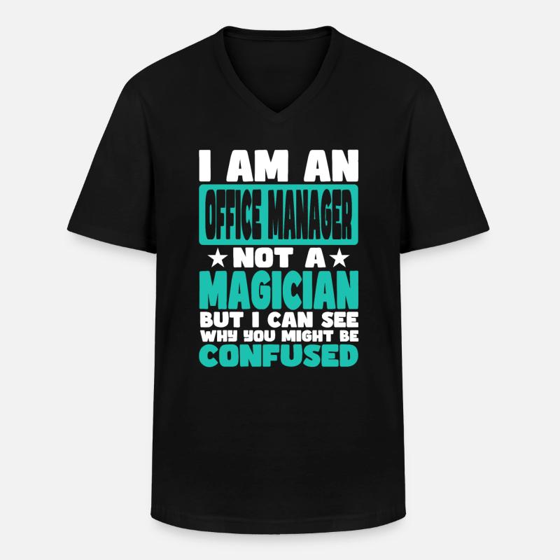 Büroleiterin - Männer-T-Shirt mit V-Ausschnitt - Schwarz