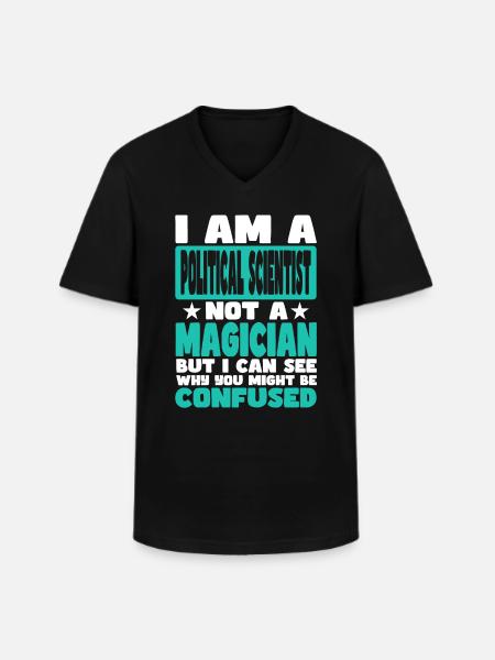 Political Scientist - Men's V-Neck T-Shirt - black