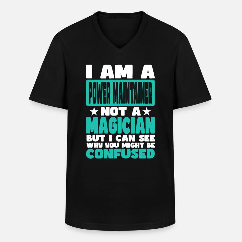 Leistungserhalter - Männer-T-Shirt mit V-Ausschnitt - Schwarz