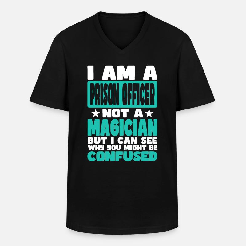 Gefängniswärter - Männer-T-Shirt mit V-Ausschnitt - Schwarz
