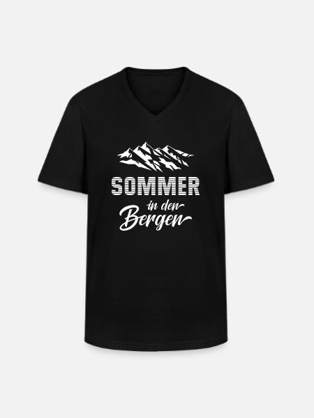 Summer in the mountains - Men's V-Neck T-Shirt - black