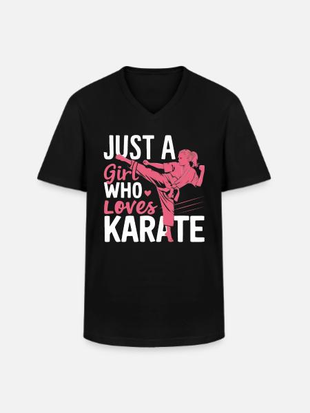 Karate Karate Fighter Martial Arts - Men's V-Neck T-Shirt - black