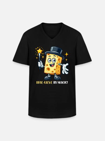 Brie-Lieve In Magic Magical Fun - Men's V-Neck T-Shirt - black