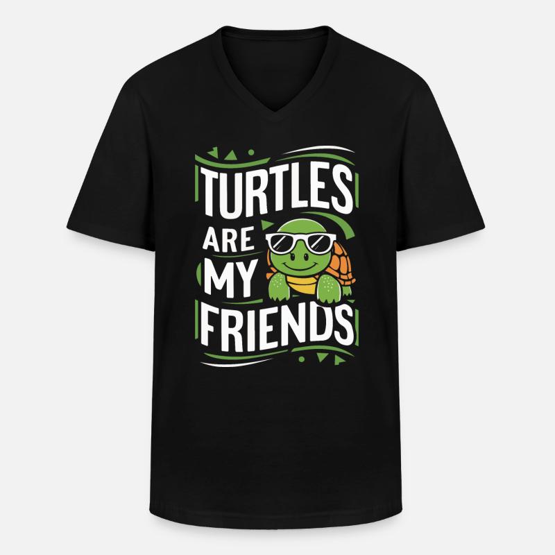 Frog Toad - Men's V-Neck T-Shirt - black