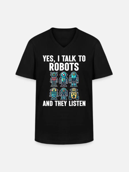 Humor Robot Robotics Engineer - Men's V-Neck T-Shirt - black