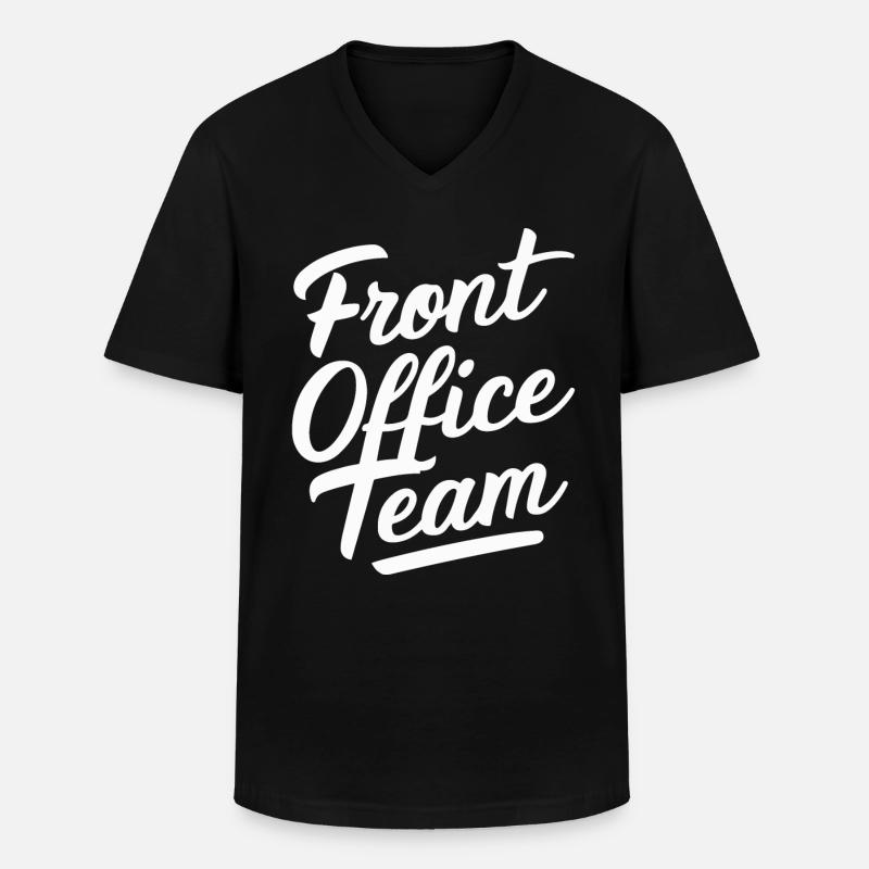 Front Office Schule Sekretärin - Männer-T-Shirt mit V-Ausschnitt - Schwarz