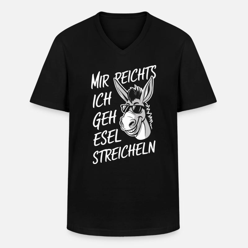 Donkey, Donkey, Mule, Mule - Men's V-Neck T-Shirt - black
