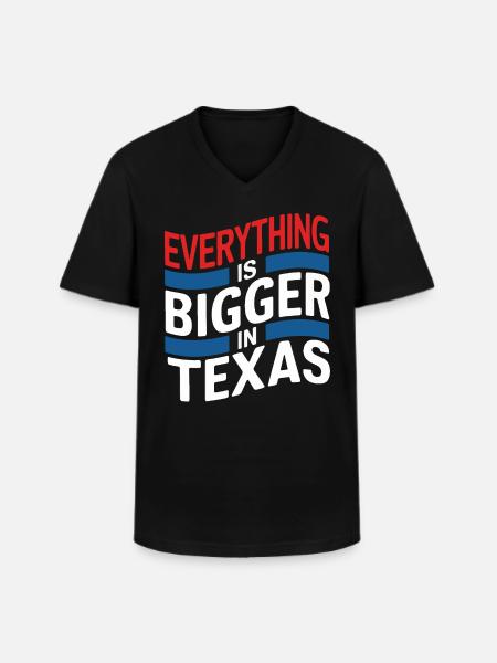 Texas State Texans Texas - Men's V-Neck T-Shirt - black