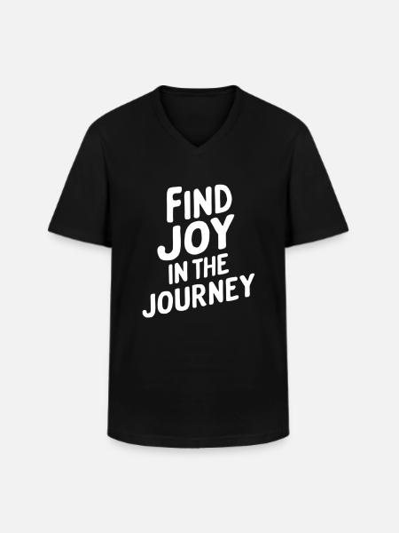 Find joy on your way - Men's V-Neck T-Shirt - black