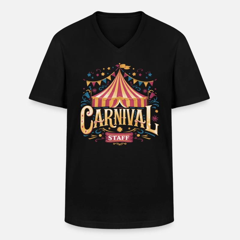 Zirkus Fasching Karneval - Männer-T-Shirt mit V-Ausschnitt - Schwarz