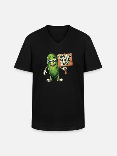 Have A Nice Day - Men's V-Neck T-Shirt - black