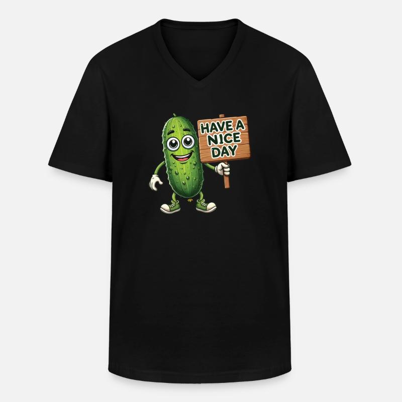 Have A Nice Day - Männer-T-Shirt mit V-Ausschnitt - Schwarz
