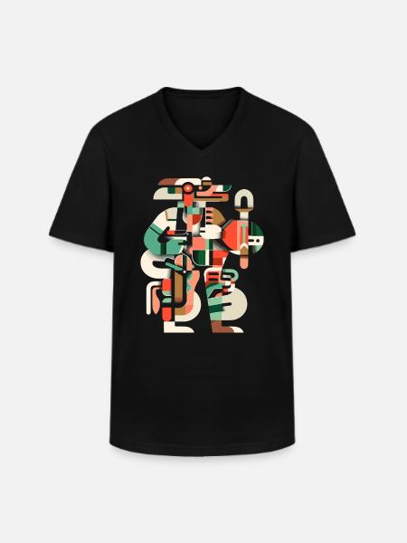 Mayan God Mayan Mythology Itzamna - Men's V-Neck T-Shirt - black