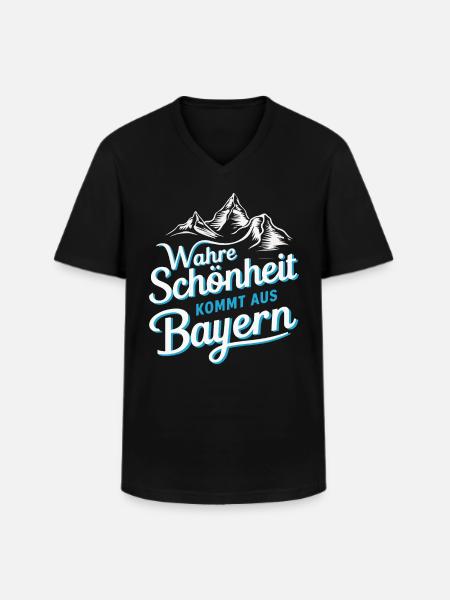 Free State of Bavaria Bavarian - Men's V-Neck T-Shirt - black