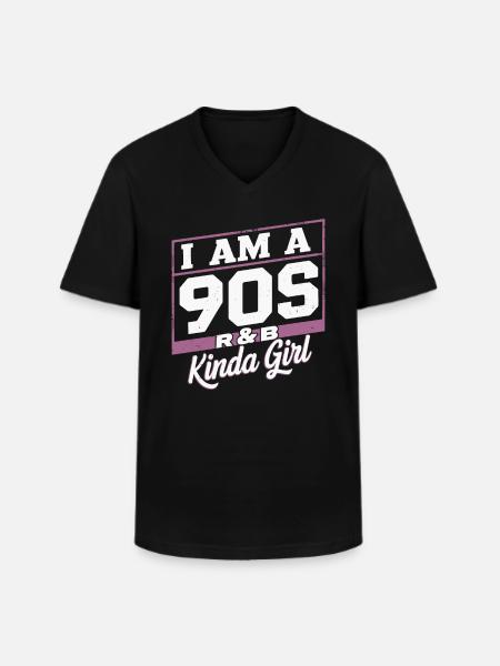 I'm a 90s R&B Kinda Girl - Men's V-Neck T-Shirt - black