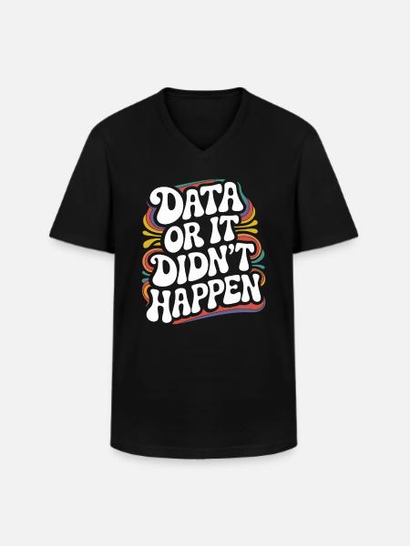 Data Analyst Data Scientist Data Engineer - Data - Men's V-Neck T-Shirt - black