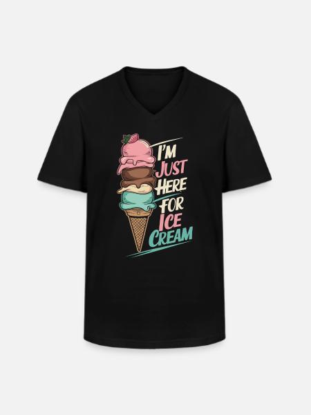 Ice Cream Sweets Ice Cream - Men's V-Neck T-Shirt - black