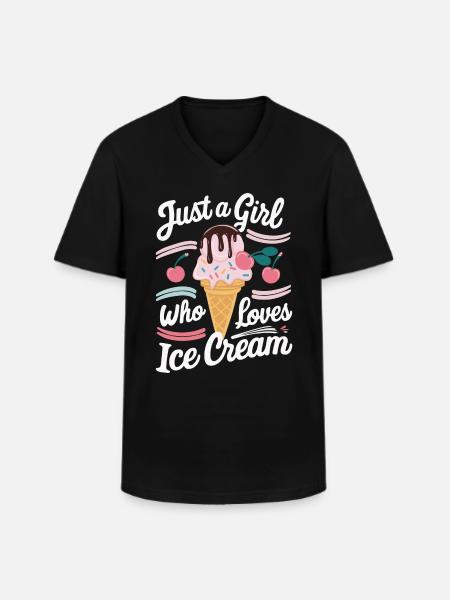 Ice Cream Sweets Ice Cream - Men's V-Neck T-Shirt - black
