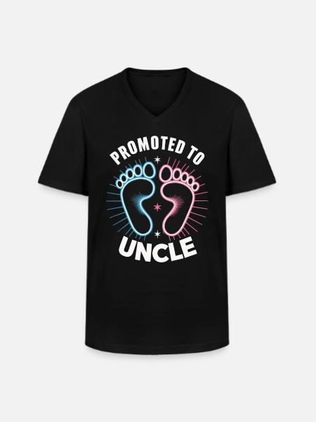 Uncle Fmilie Great-Uncle Uncle - Men's V-Neck T-Shirt - black