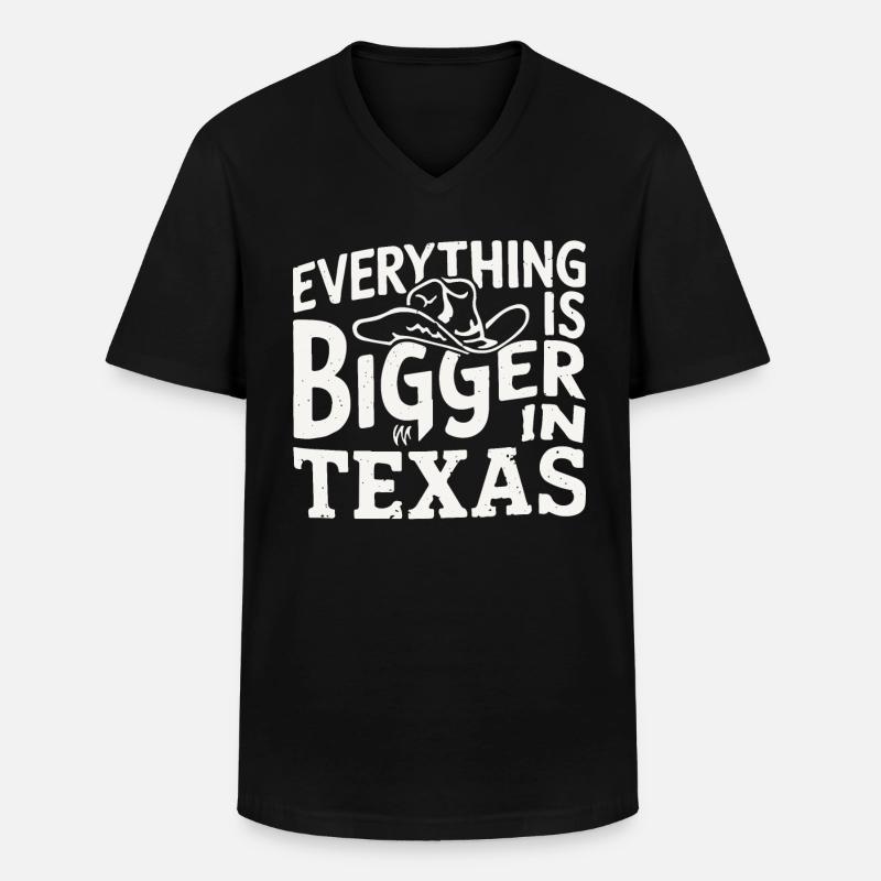 Texas State Texans Texas - Men's V-Neck T-Shirt - black