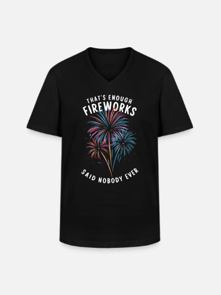 Pyrotechnics Fireworks Pyrotechnics - Men's V-Neck T-Shirt - black