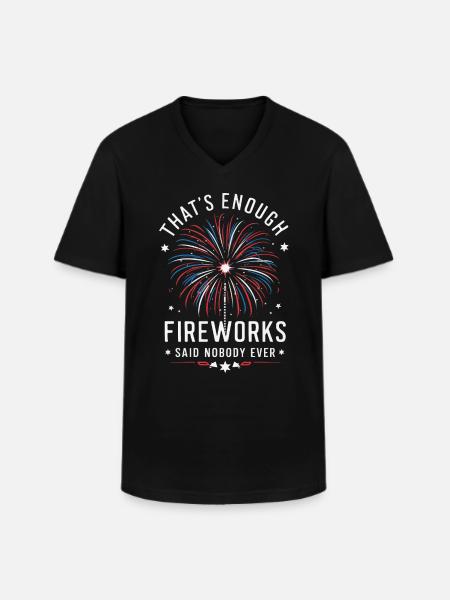 Pyrotechnics Fireworks Pyrotechnics - Men's V-Neck T-Shirt - black