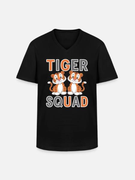 Tiger Group Design Tiger Squad - T-shirt col V Homme - noir