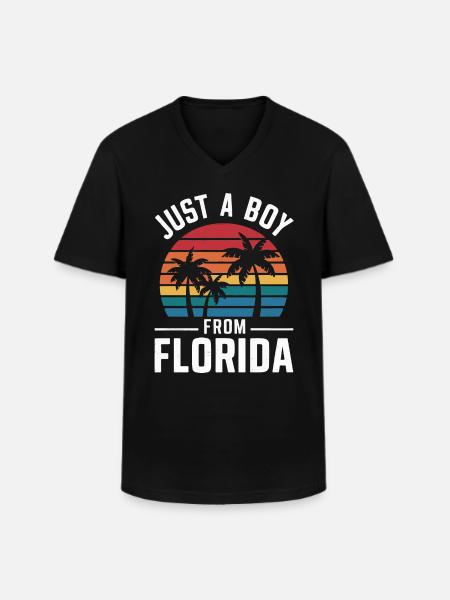 Florida USA America Seed - Men's V-Neck T-Shirt - black